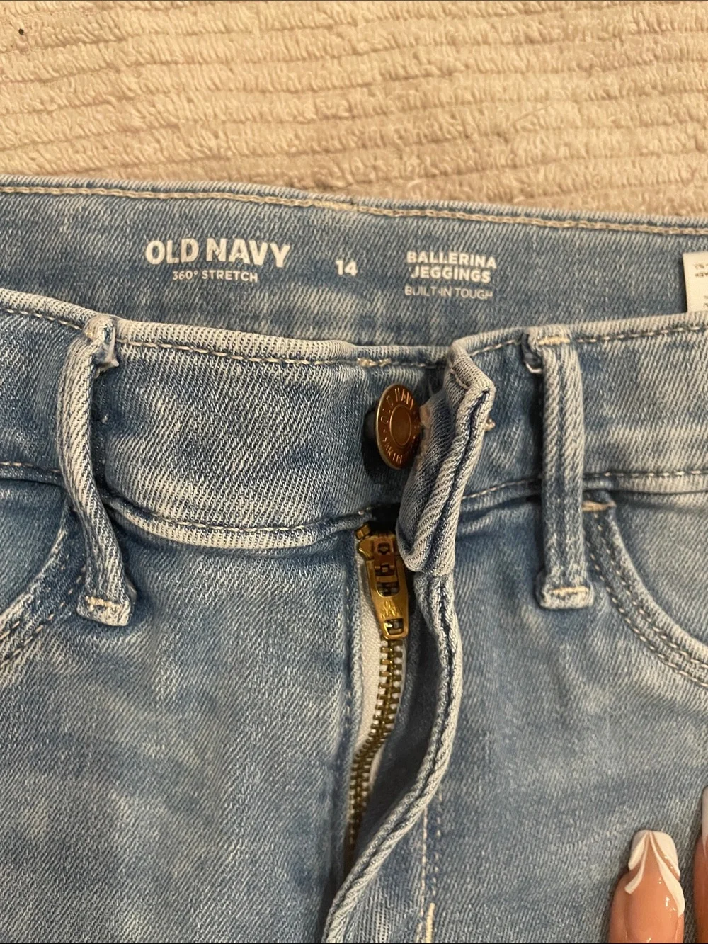 Old Navy Light Blue Distressed Kids Jeans